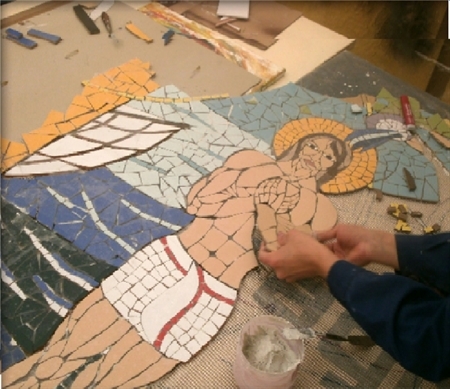 Lucera, anteprima mosaico di San Basso